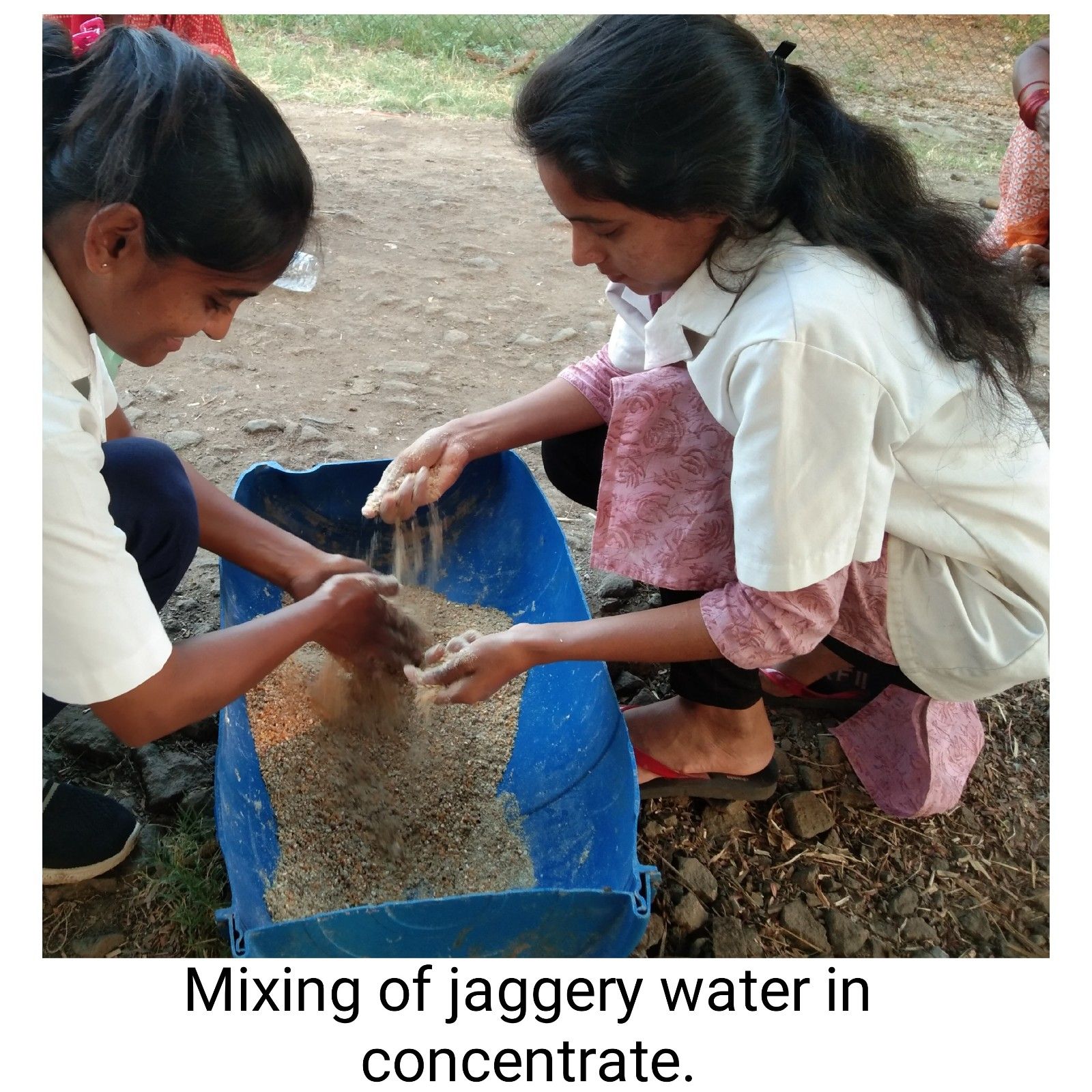 Mixing Jaggery Water In Concentrate Mixture